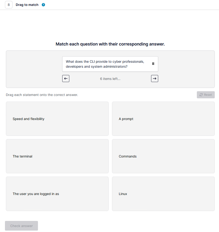 Drag to Match Tasks – Customer Help Center